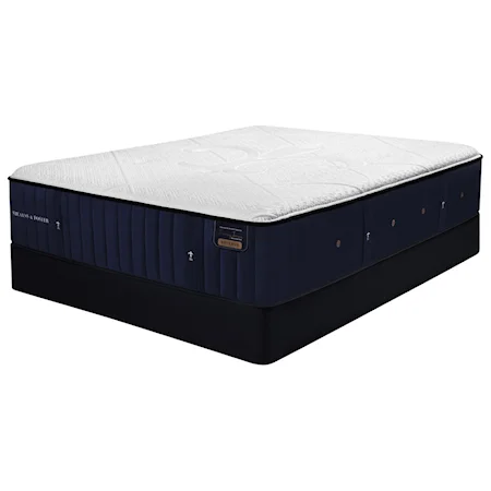 King 15" Luxury Plush Coil on Coil Premium Mattress and 5" SXLP Low Profile Foundation